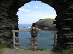 SX07254 Jenni at Medieval Castle landing gate.jpg